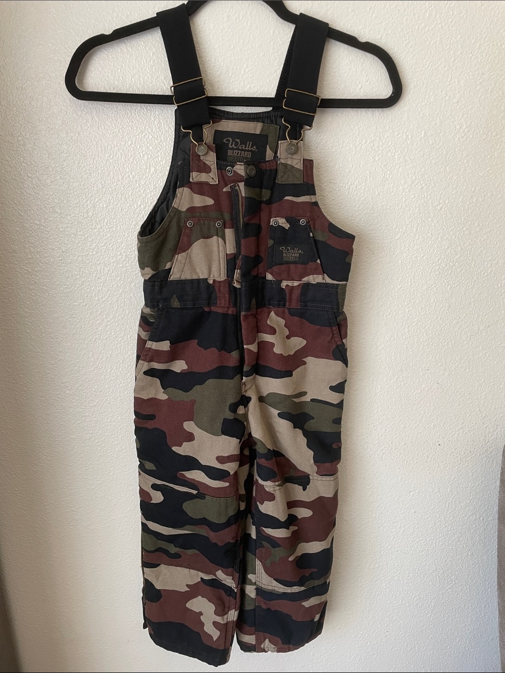 Walls Tough Wear Kids GROW Camouflage Insulated Bib Hunting CampOveralls